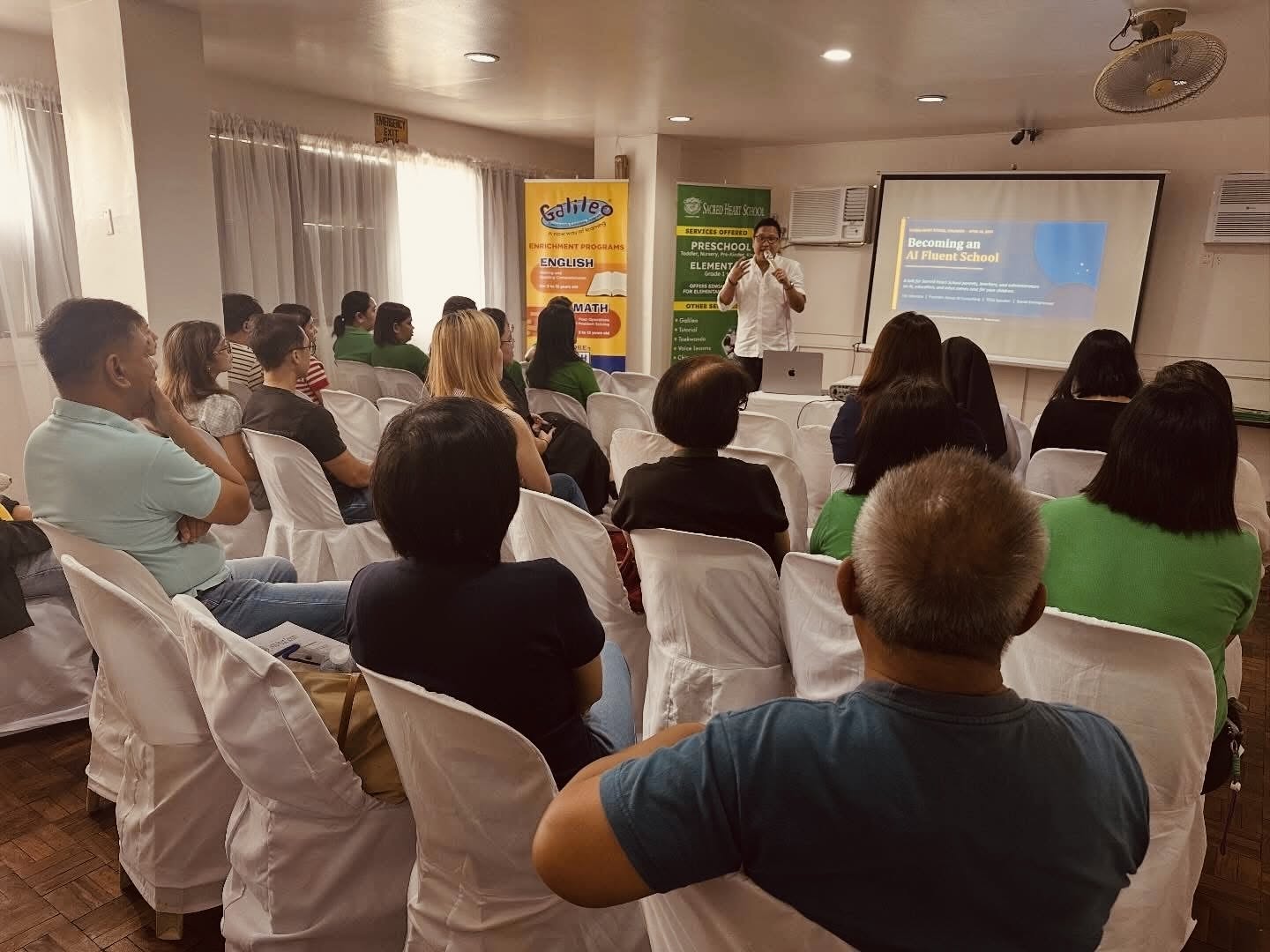 Kenzo AI face-to-face session at Sacred Heart of Malabon with educators and school leaders